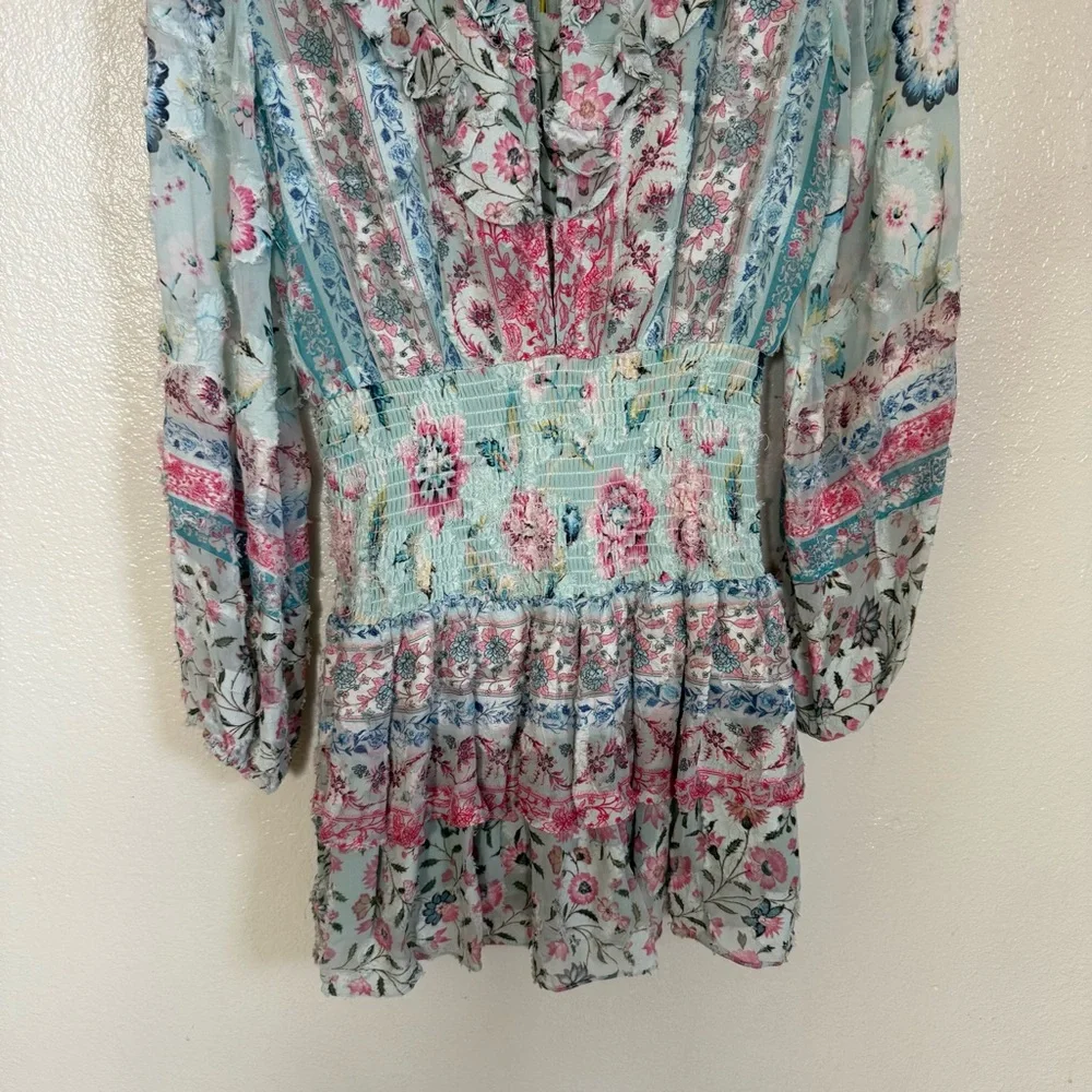 Hana Ruffled Floral Burnout Dress Size S - Picture 10 of 13